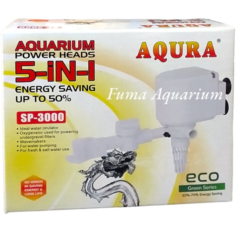 AQURA 3000 sp-3000 mesin pompa filter aquarium - pompa air celup akuarium aquascape hidroponik water Pump Power Head Submersible Pump ph