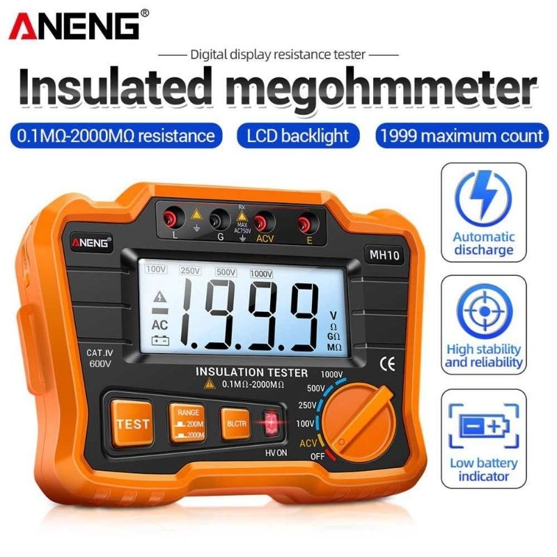 ANENG Digital Megohmmeter Multifungsi Voltage Tester - MH10