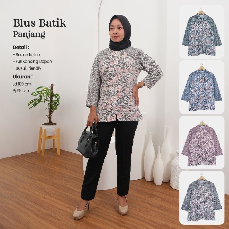 Blus Batik Soft Lengan Panjang- Naira Batik