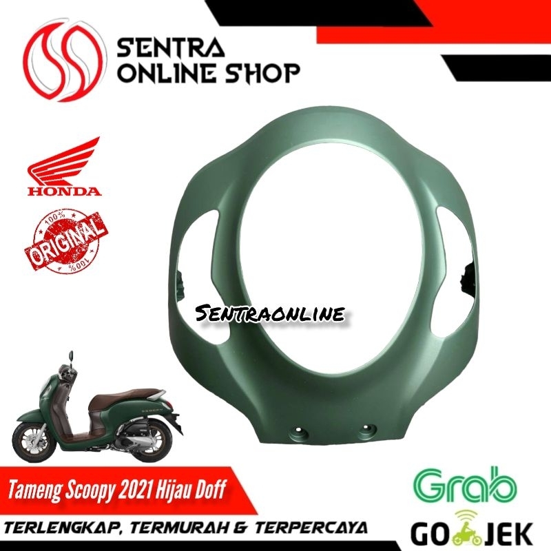 Cover fr top tameng depan scoopy all new 2021 hijau doff dop original