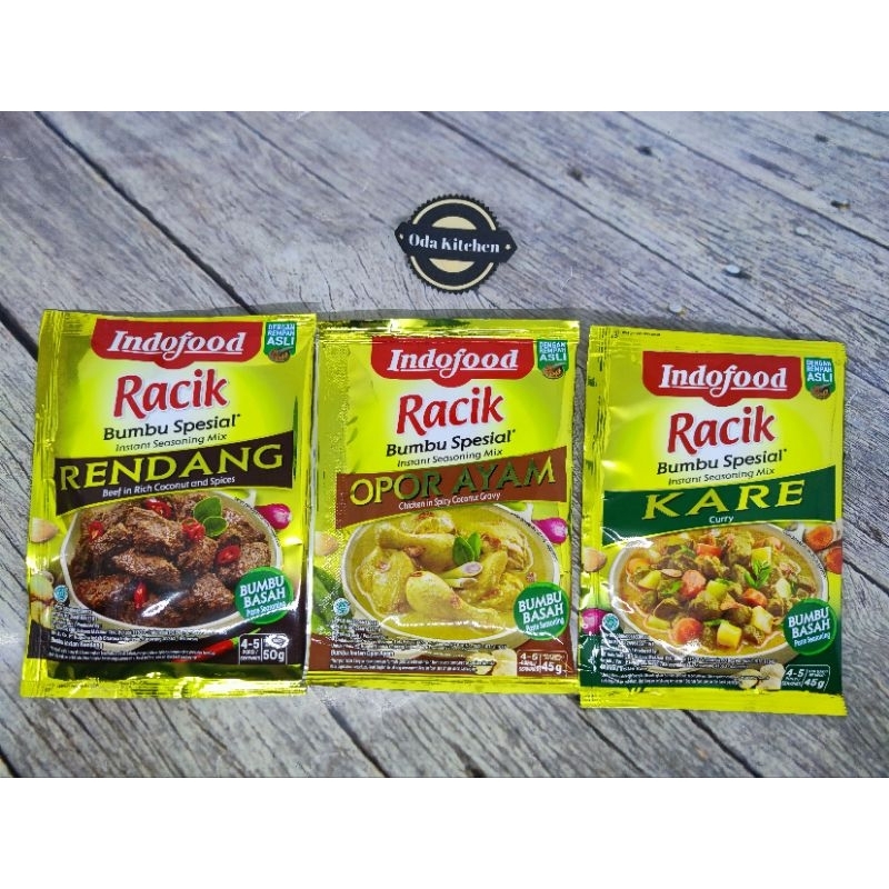 

INDOFOOD BUMBU RENDANG 50GR KARE 45GR OPOR AYAM 45GR INSTAN