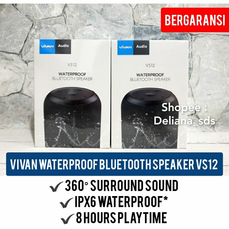 Vivan Bluetooth Speaker VS12 Garansi Resmi 1 Tahun Bluetooth Speaker Vivan VS12 Speaker Bluetooth Vi