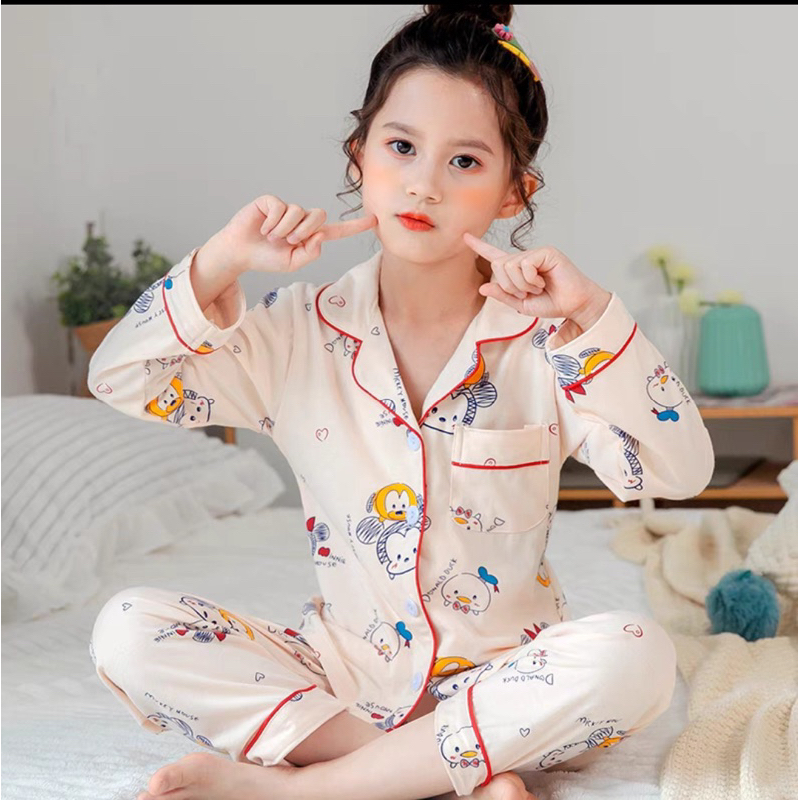 PAJAMAS ANAK BALITA KAOS IMPORT SET CELANA PANJANG SIZE S-2XL NEW