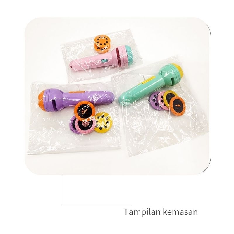 Mainan Anak Senter Proyektor Gambar Fun Flashlight Fun Projector