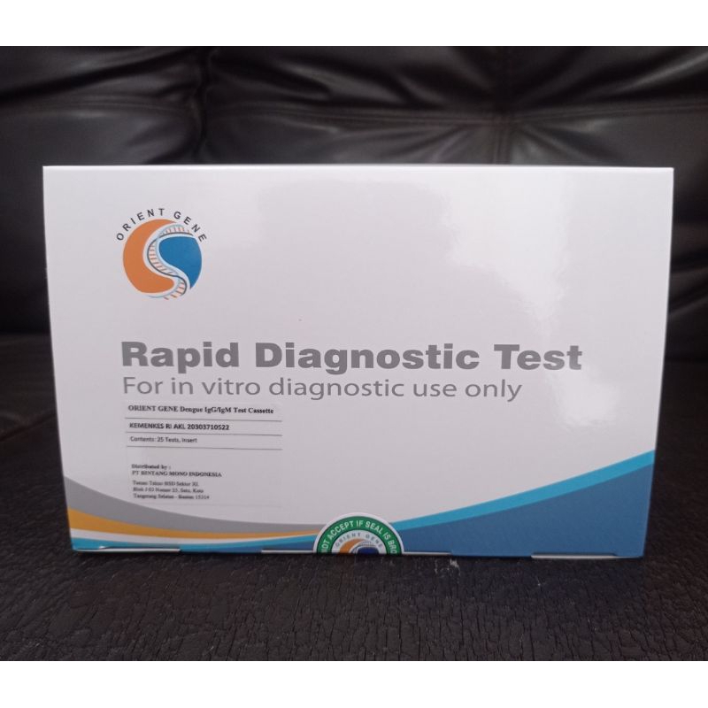 DENGUE IGG IGM ORIENT GENE CALSET 25'TEST/DENGUE IGG IGM MURAH/DENGUE IGG IGM ORIENT