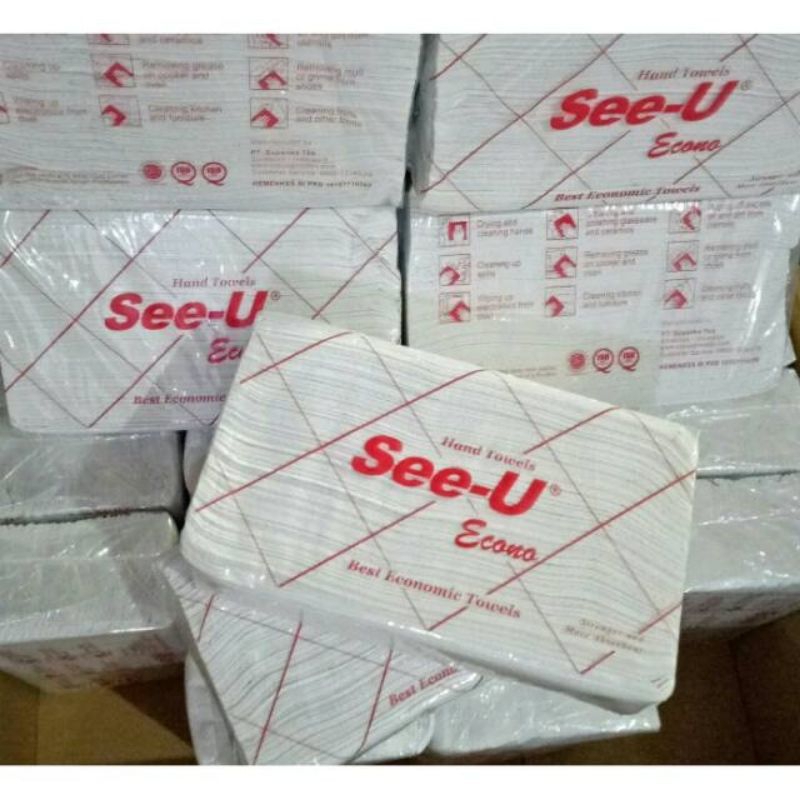 See u hand towel red 1 karton isi 20 packs