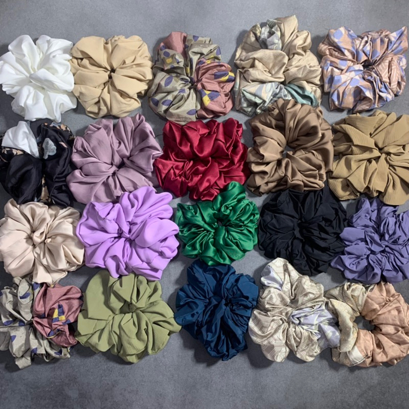 Karet Scrunchie Jumbo Warna