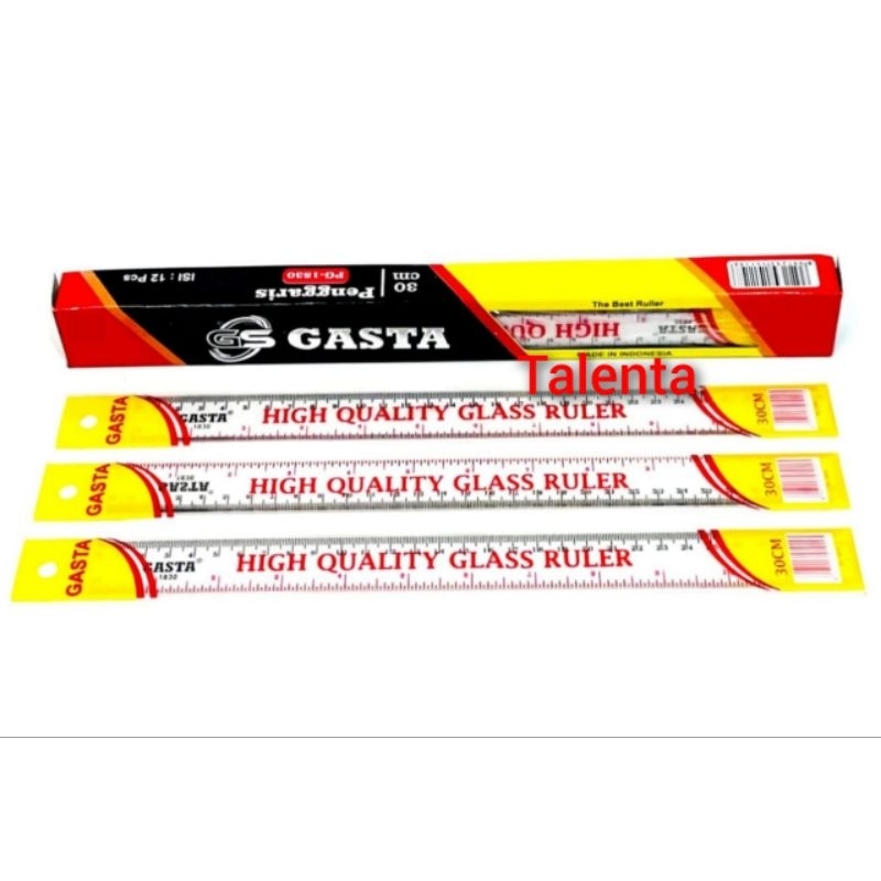 Penggaris Garisan Plastik Gasta 30 cm