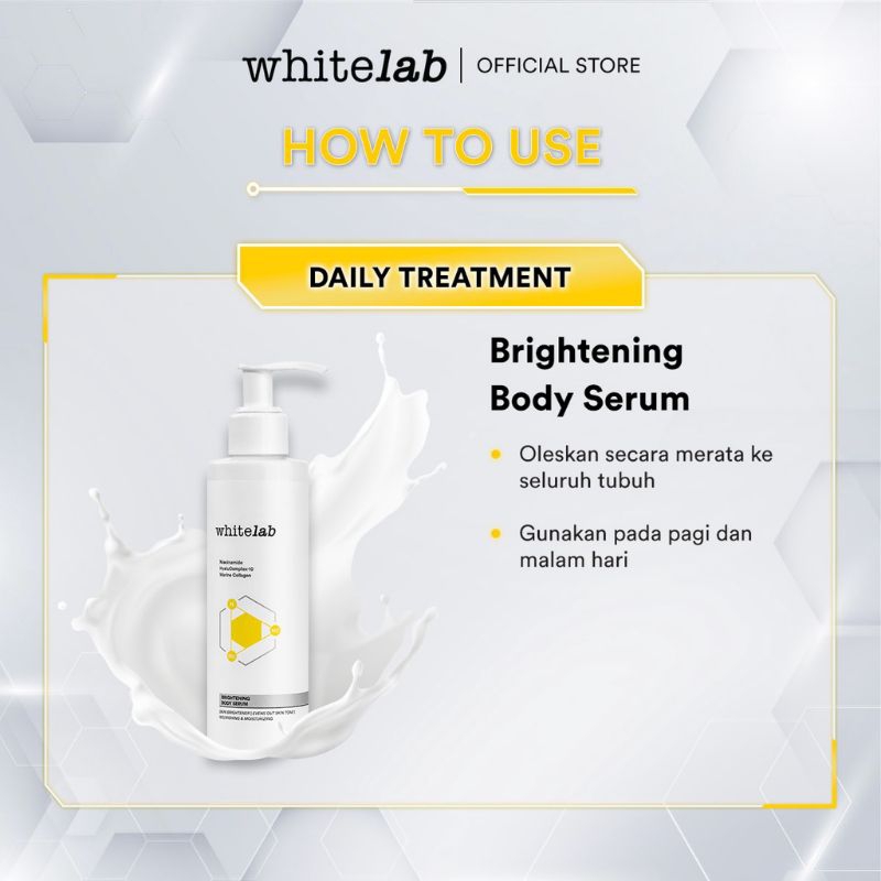 WHITELAB Brightening Body Serum Lotion 200gr BPOM Hand body Whitening Handbody