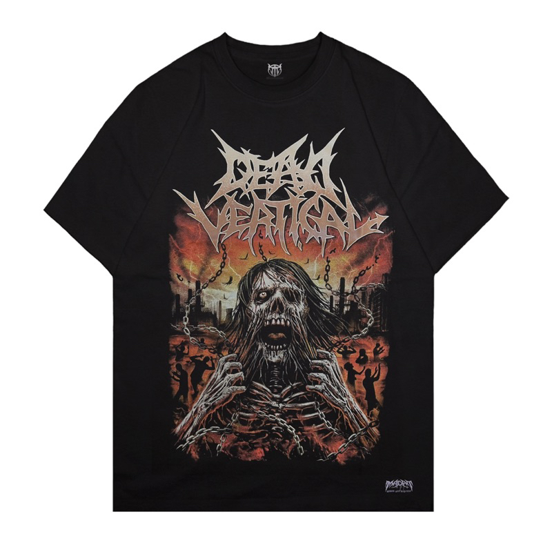 Xtrememerch Dead Vertical "Global Warming" Boxy Fit T Shirt Original Kaos