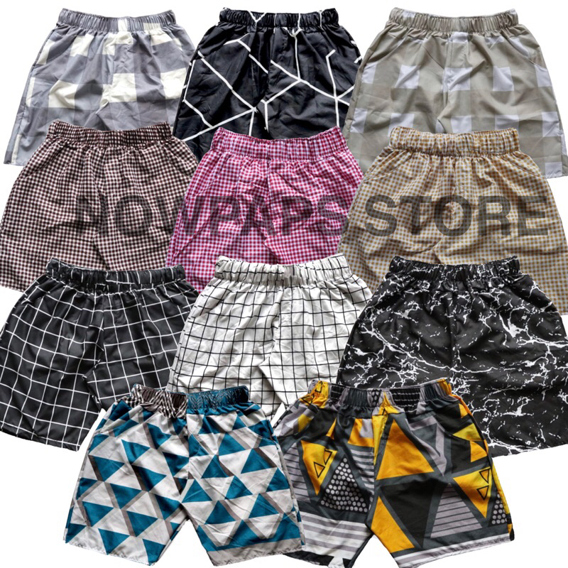 BOXER BOARDSHORT FLANEL PUTIH/HITAM POLOS.CELANA PENDEK UNISEX POLOSAN KOTAK PUTIH HITAM.KOTAK HITAM / PUTIH ALL SIZE