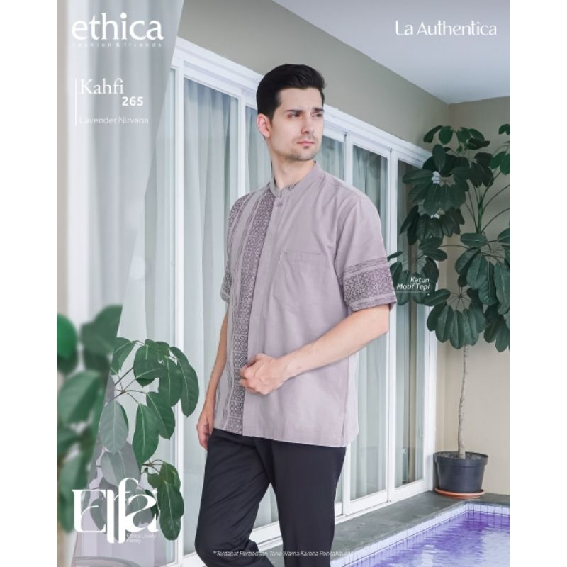 ETHICA Baju Muslim Modern Koko Pria Dewasa Kahfi Lavender Nirvana