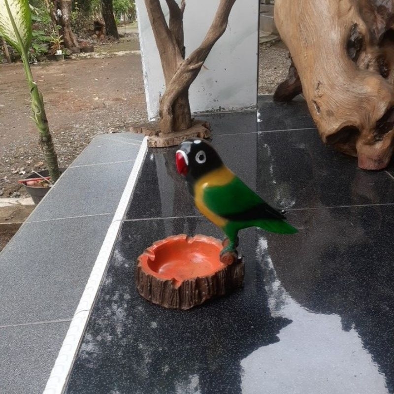 asbak burung lovebird