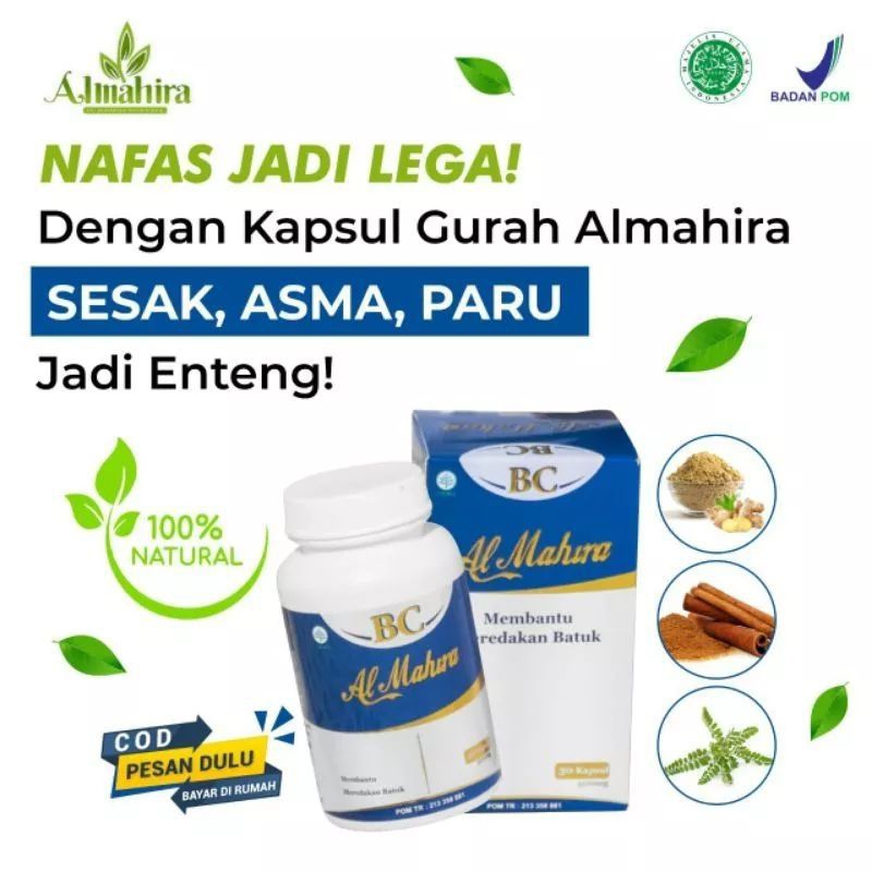 KAPSUL BC ALMAHIRA ASLI ORIGINAL / HERBAL BATUK SALURAN PERNAPASAN PARU / KAPSUL ALMAHIRAH ORIGINAL