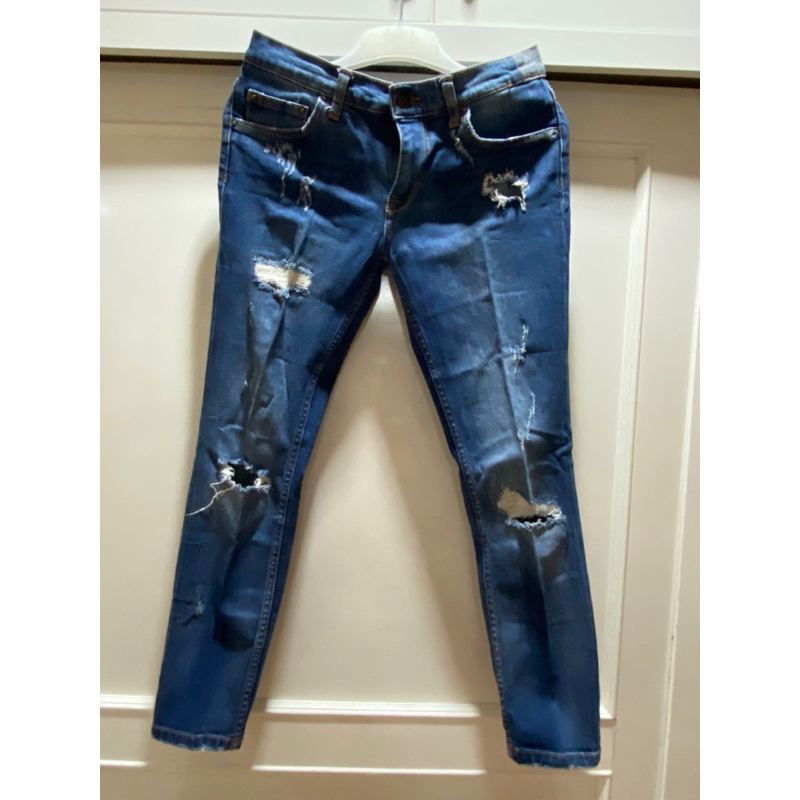 denim Zara warna biru