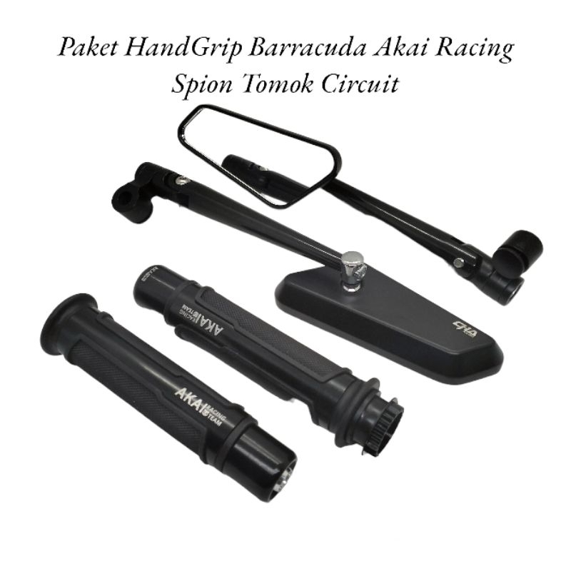 Paket HandGrip Barracuda Akai Racing+Spion Tomok Circuit model Rizoma pnp Universal motor