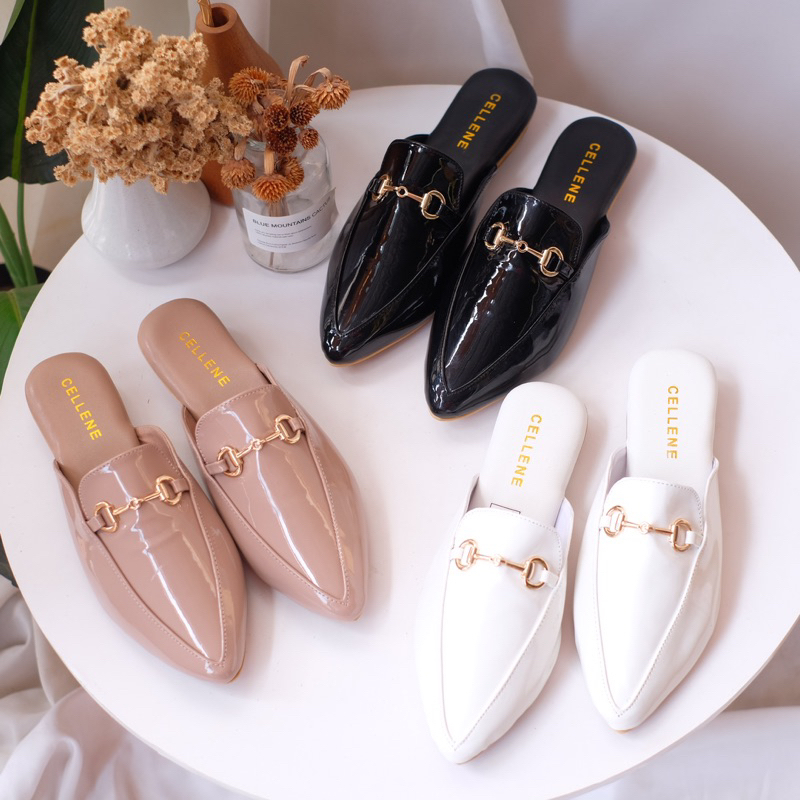 𝐂𝐄𝐋𝐋𝐄𝐍𝐄 Hanea Heels | sepatu wanita mules selop ukuran 37-42 hak 1,5cm