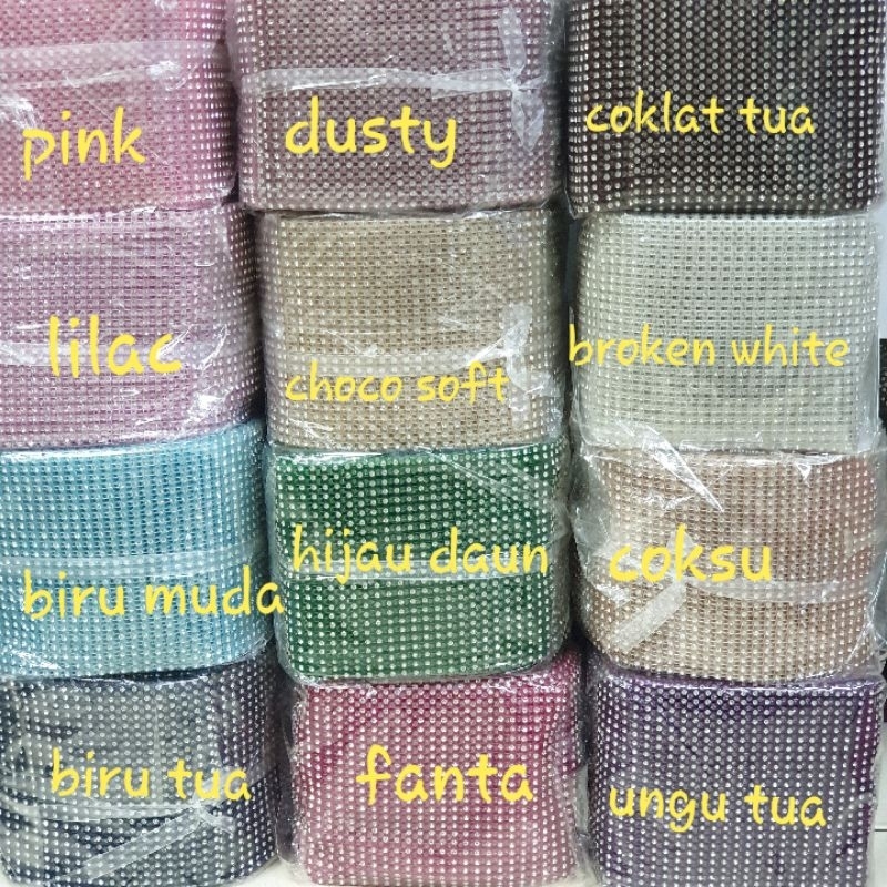 Permata 24 baris Grade A eceran PER BARIS Panjang 2.5 yard/2,25meter