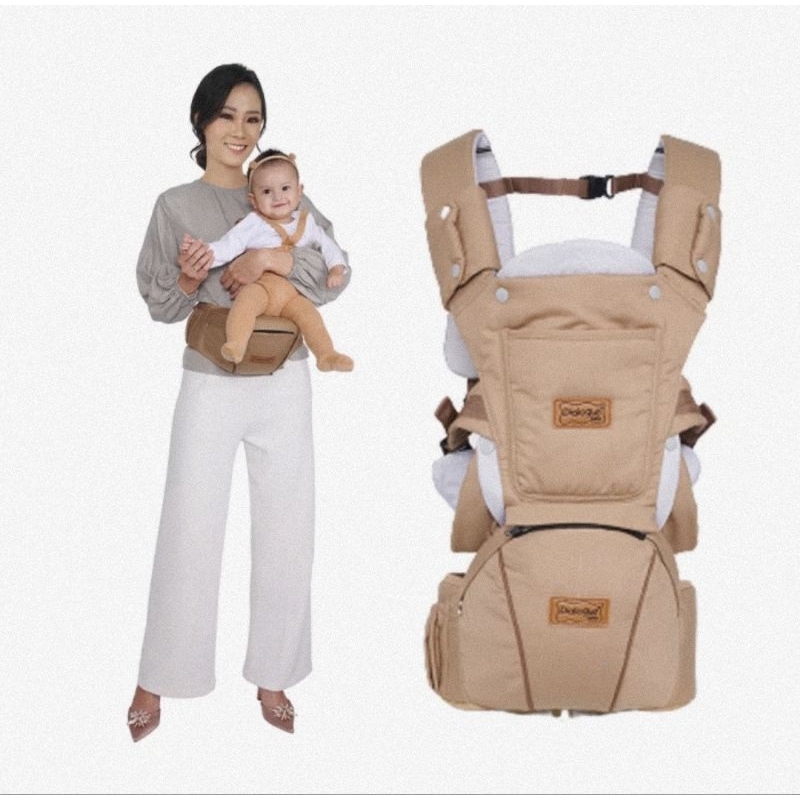 Dialogue Baby Hipseat Baby Carrier Brownie With Teething Pad DGG1039 - Gendongan Bayi