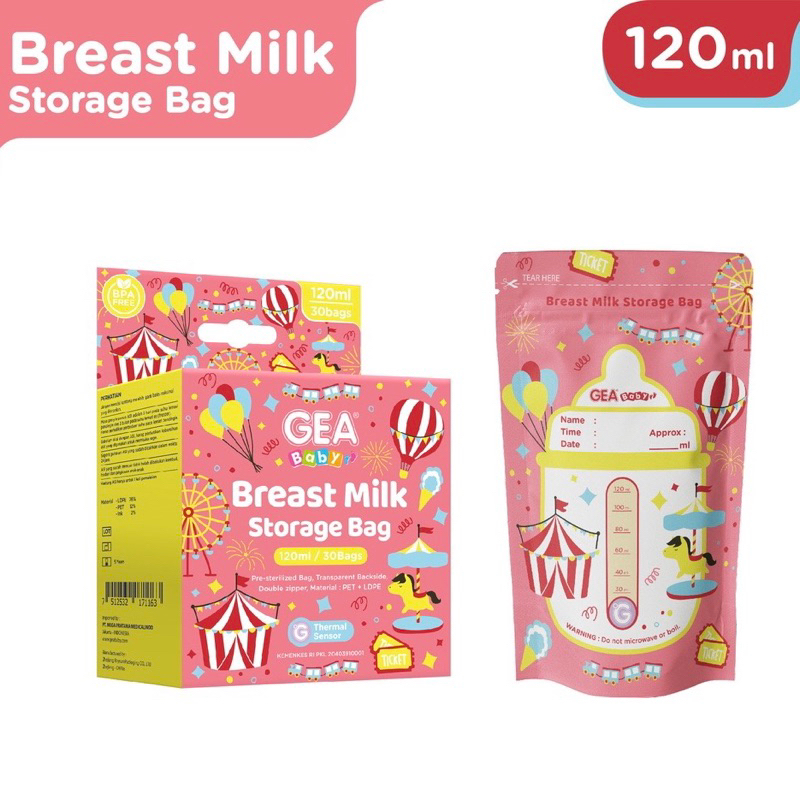 GEA BABY Kantong Asi 120ml Profession Boy &amp; Girl Breast Milk Storage Bag