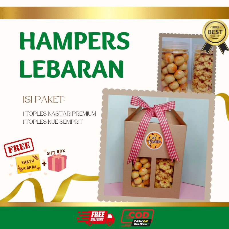 

Hampers Kue Lebaran isi 2 Toples/Kue Nastar Keju Premium 500gr