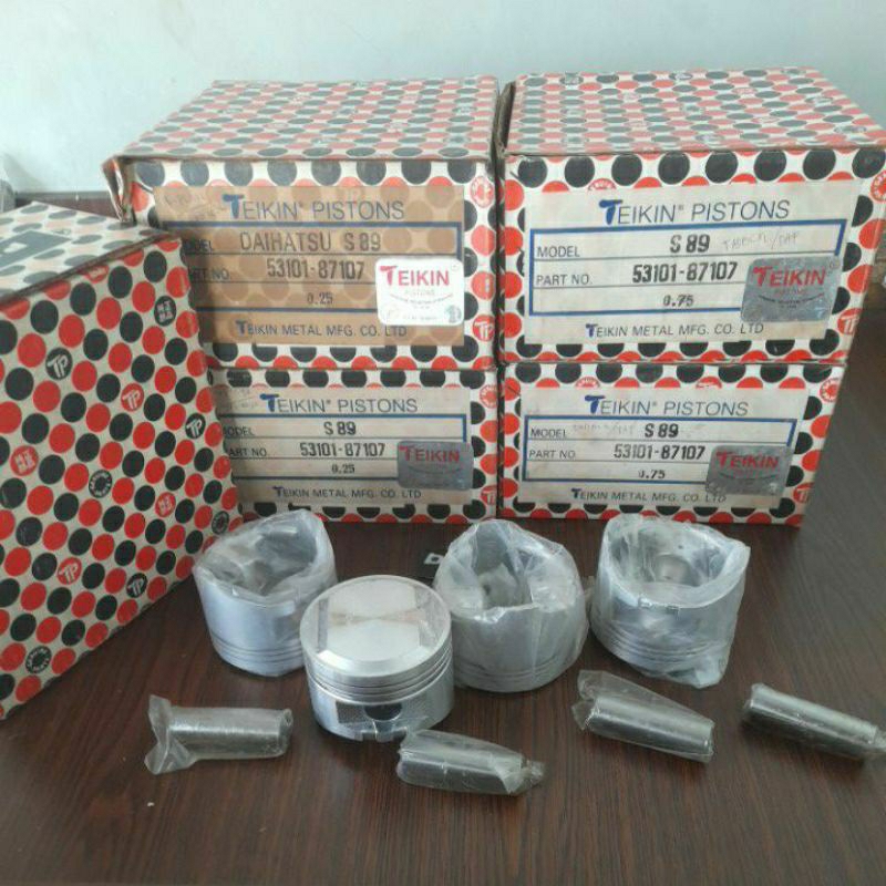 seher seker piston set assy DAIHATSU ZEBRA S89 ESPASS S91 1,3 1300CC asli ori original TEIKIN JAPAN 