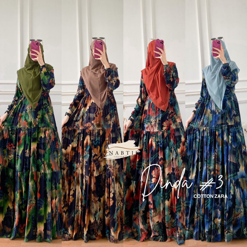 New Chika Syari #16 Gamis Muslim Syari Mewah Kekinian Mewah Original produk by Nabtik