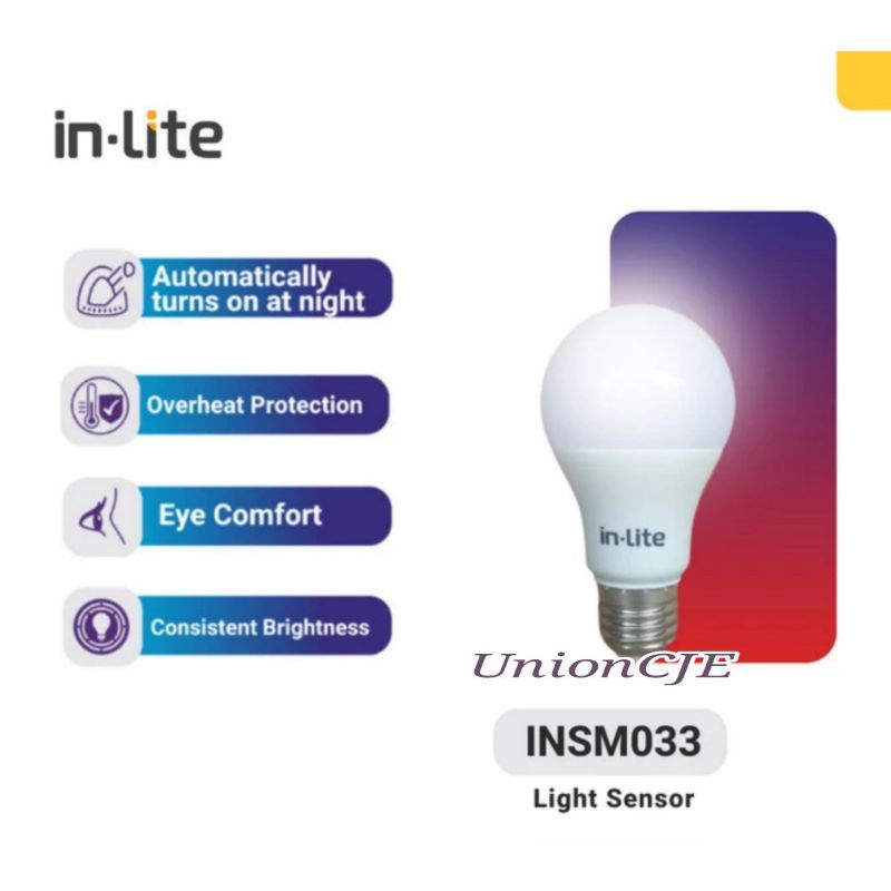 inLite Lampu Sensor Cahaya 9W 9 watt E27