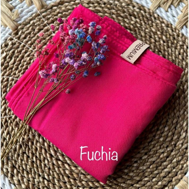 ( PROMO ) Hijab Segiempat Pink Fanta Paris Premium Voal Pink Fanta Paris Premium fushia Segiempat ke