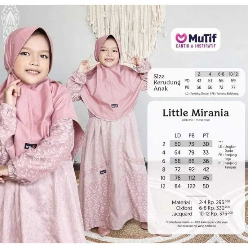 gamis mutif little MIRANIA