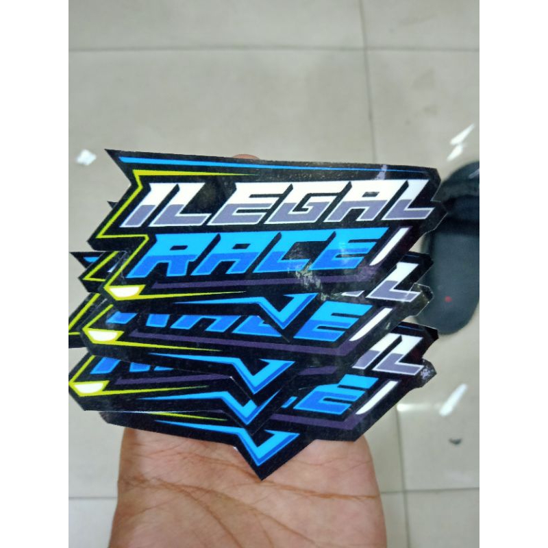 stiker ilegal race