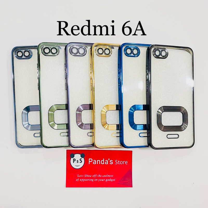 Softcase Redmi 6A Lens Protector Circle Chrome Logo Clear Case