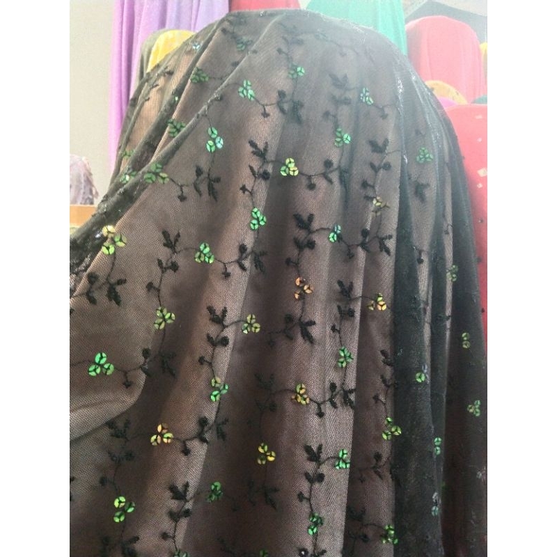 KAIN TILLE HITAM PAYET