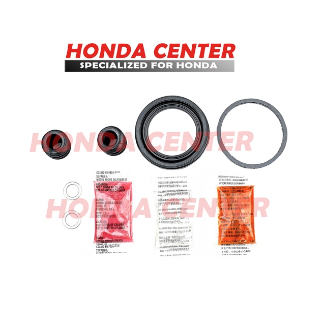 Asli original honda,Kaliper caliper kit seal karet piston rem depan brio civic sport wonder lx nouva nova grand civic genio estilo jazz gd3 city z city gd8 2003 2004 2005 2006 2007 2008