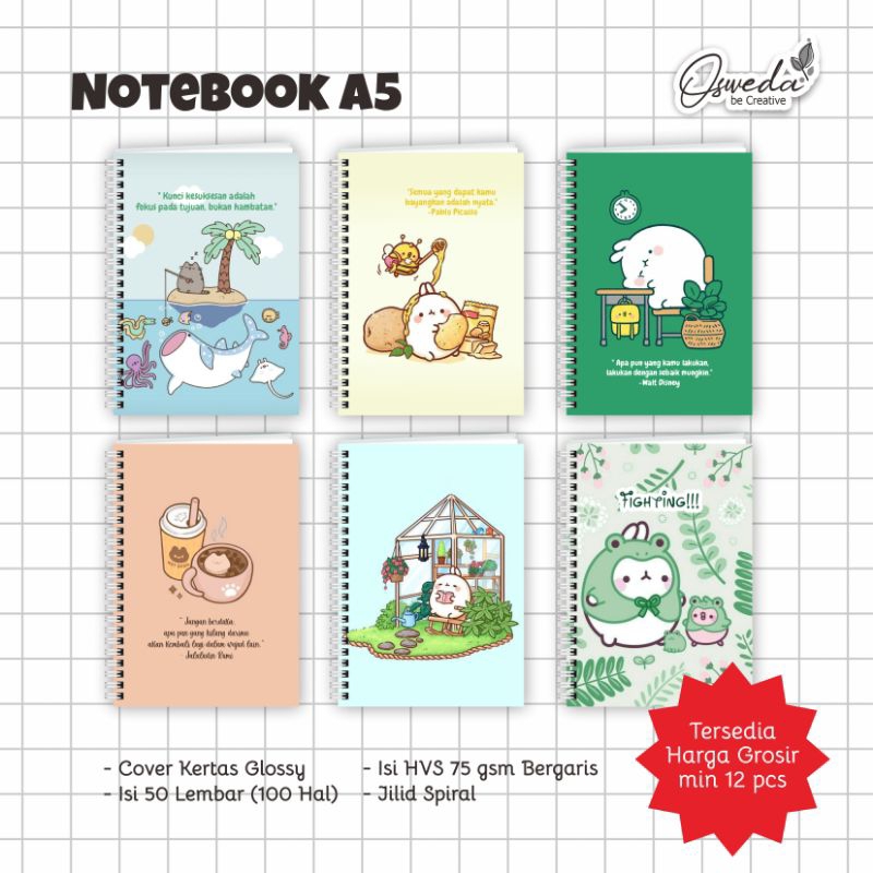 

Notebook Cute A5 Spiral