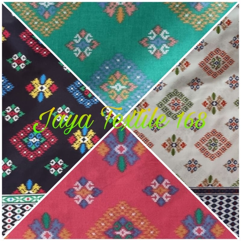 Bahan batik katun motif tenun/kain batik motif tenun premium