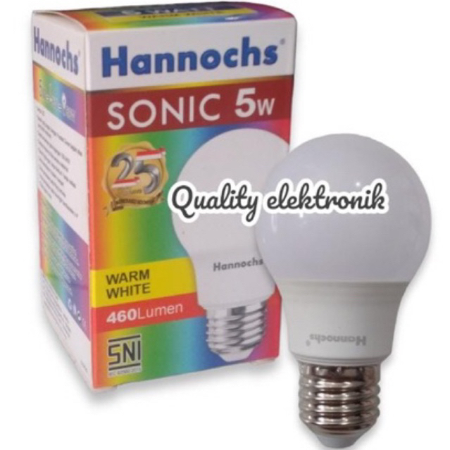 HANNOCHS SONIC LED 3watt 5 watt LAMPU LED BULB WARM WHITE/ CAHAYA KUNING