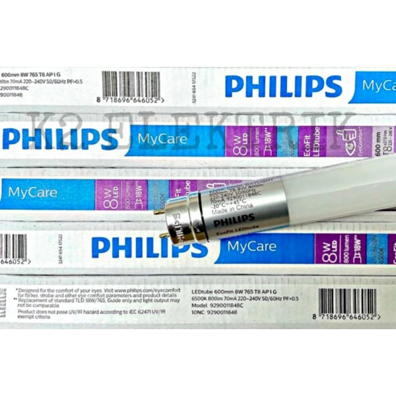 TL ECOFIT LED PHILIPS 8 WATT panjang 60mm / 60cm