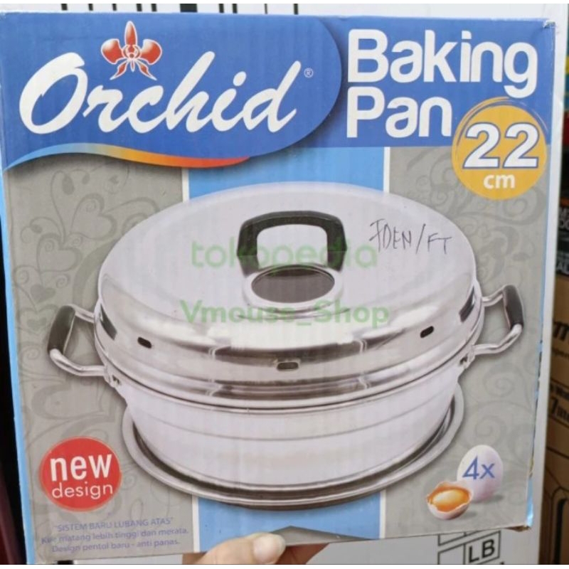 BAKING PAN ORCHID 22CM 4 TELUR - ORCHID BAKING PAN 4 TELUR - BAKING PAN ORCHID LOYANG 22CM - BAKING 