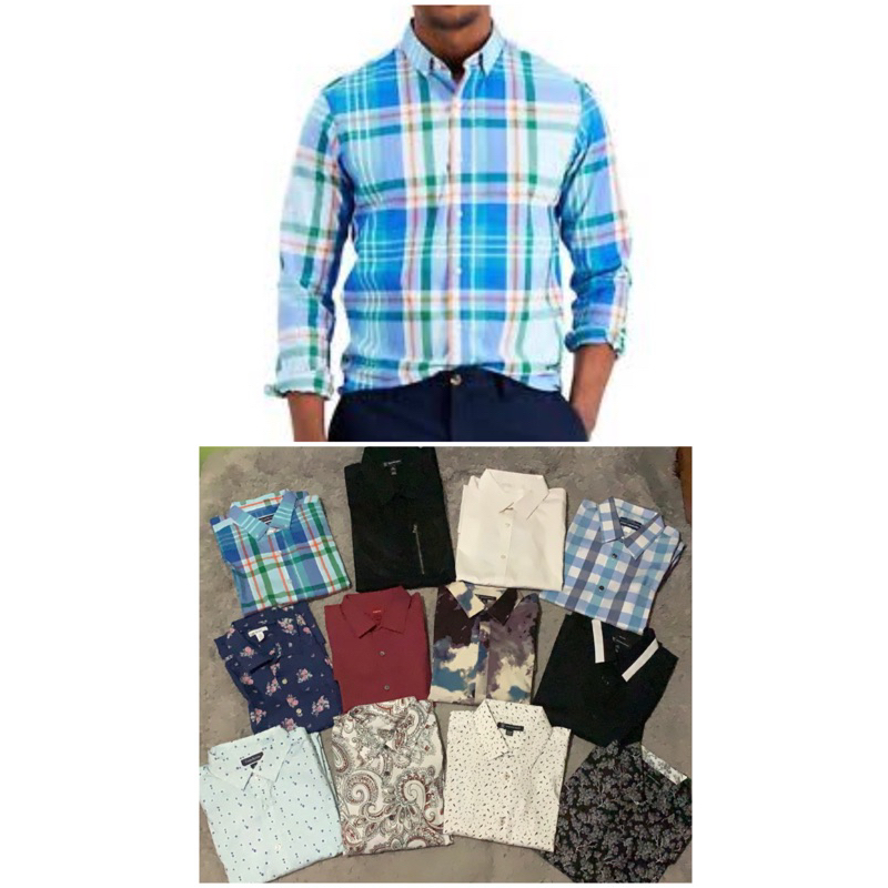 NEW LIMITED EDITION ‼️ Long Sleeve Collar Casual Slim Fit Shirt Printed Top Man Men Club Room John A