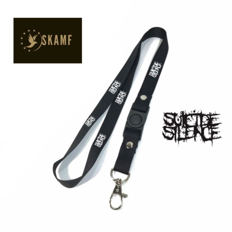 

TALI LANYARD SUCIDE SILENCE / GANTUNGAN KUNCI / GANTUNGAN ID CARD / GANTUNGAN HP / TALI NAME TAG NYAMAN DI PAKAI