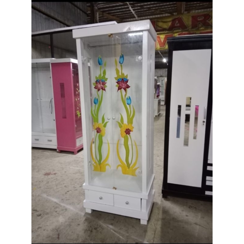 Lemari Pajangan Gamis kaca 2pintu(Promo)