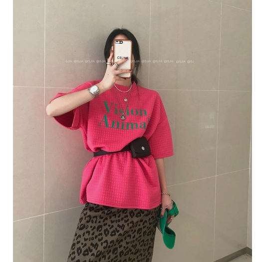 XIAOZHAINV Korean Style Kaos Lengan Pendek Wanita 0730