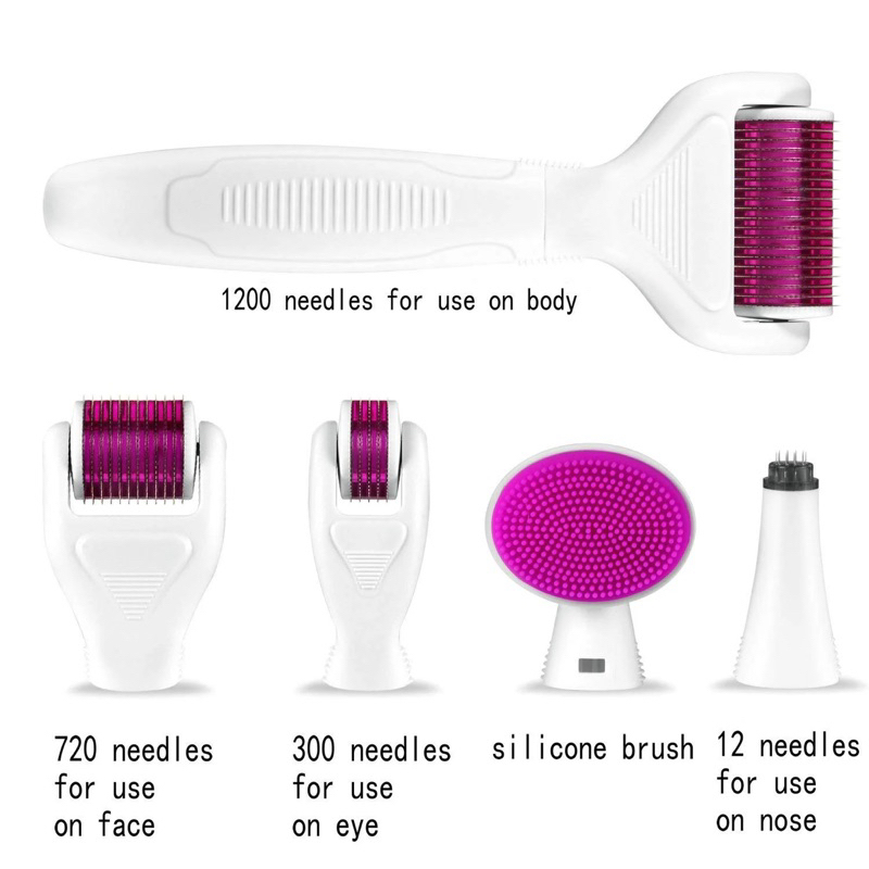 DRS 6 IN 1 Derma Roller Kit Titanium Micro-needle