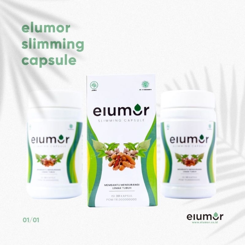 Elumor Slimming Capsul Obat Pelangsing Badan Herbal Bpom