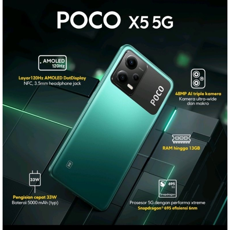 Xiaomi Poco X5 5G 8/256 6/128 Garansi Resmi