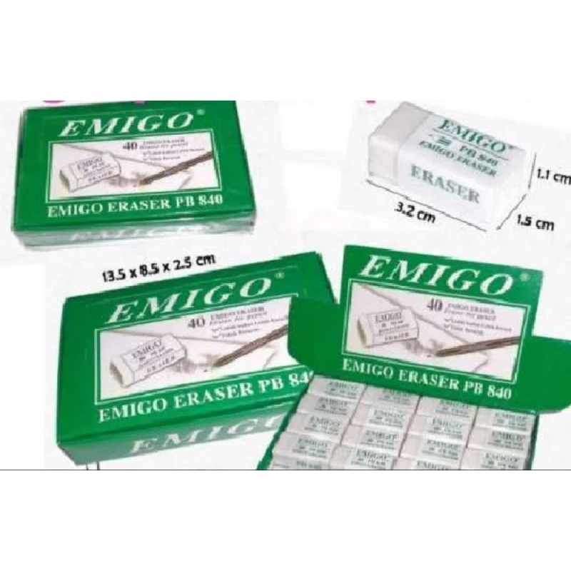 Penghapus Pensil  Isi 40 Pcs ( 1 pak )