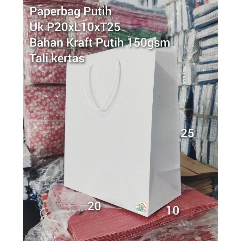 

Paperbag Putih Uk P20xL10xT25