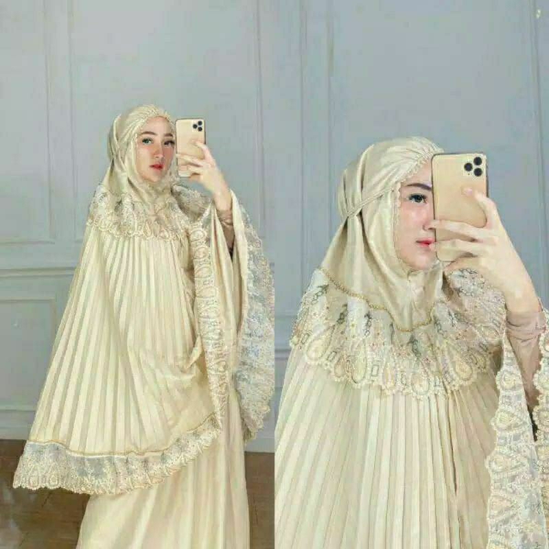 MUKENA PLISKET DEWASA SWAROVSKI