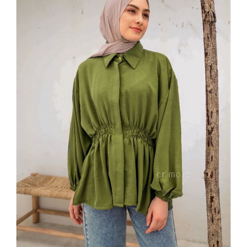 Blouse Lengan Balon Wanita Oversized Veby